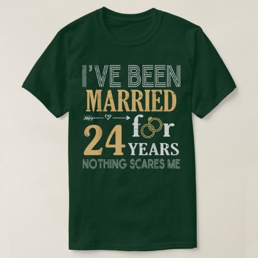 Ring Couple Ive Been Married For 24 Years Nothing Tシャツ (デザイン正面)