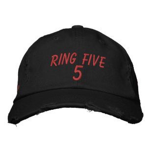 RING FIVE 刺繍入りキャップ