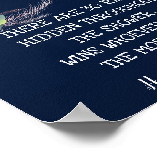 Ring Hunt Pampas Grass Bridal Shower Game ポスター (角)