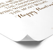 Ring Hunt Pampas Grass Bridal Shower Game Sign ポスター (角)