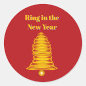 Ring in the New Year Envelope Seals ラウンドシール (正面)