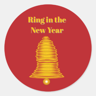 Ring in the New Year Envelope Seals ラウンドシール