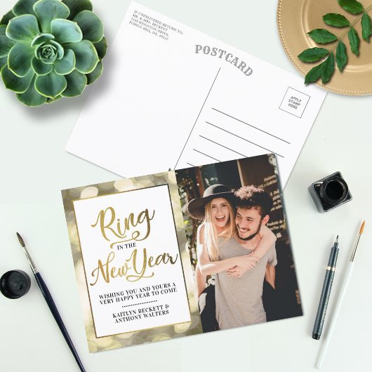 Ring In The New Year | Happy New Year Photo シーズンポストカード