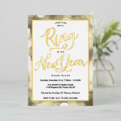 Ring In The New Year | New Years Eve Party Real 箔招待状 (立ち正面)