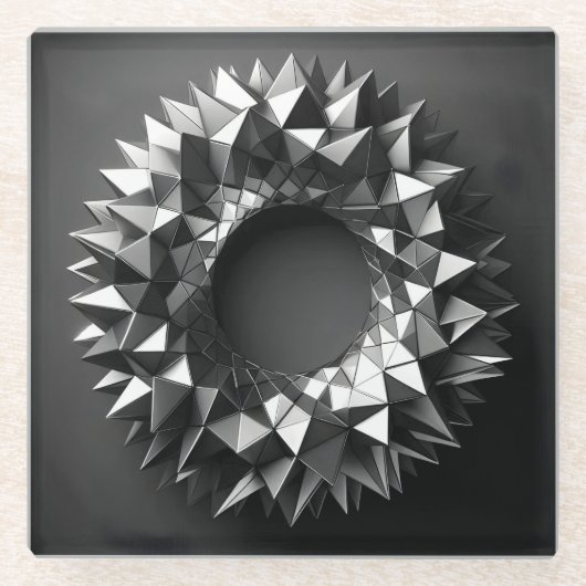 ring of irregular pyramides ガラスコースター (正面)