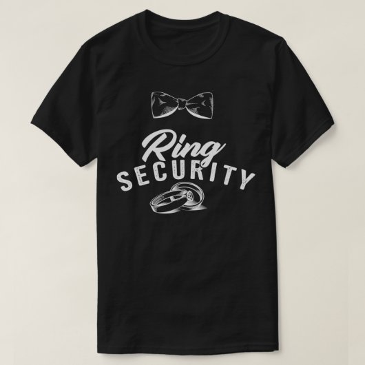Ring Security  Cute Wedding Ring Carrier Gift  Tシャツ (デザイン正面)