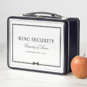 Ring Security Funny Wedding Custom Ring Bearer Box メタルランチボックス (インサイチュ)