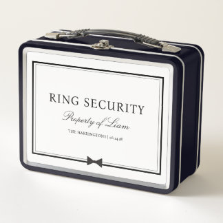 Ring Security Funny Wedding Custom Ring Bearer Box メタルランチボックス