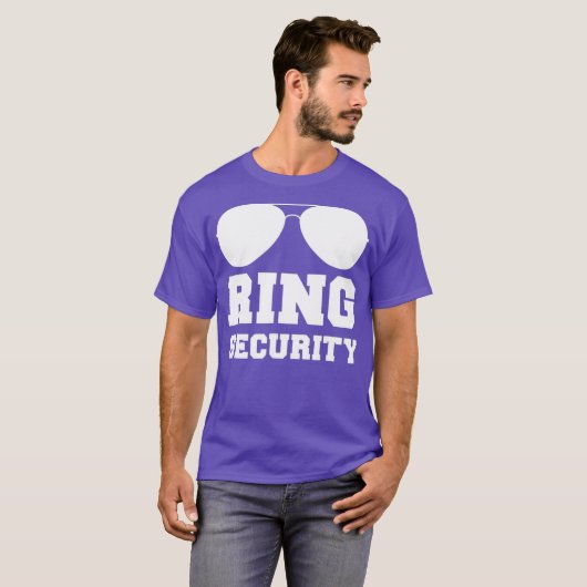 Ring Security   Ring Bearer  Boys Wedding Party Tシャツ (正面フル)
