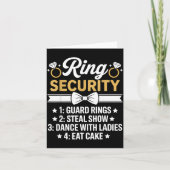 Ring Security Wedding Party Funny Ring Bearer カード (正面)