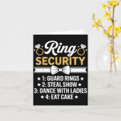 Ring Security Wedding Party Funny Ring Bearer カード (黄色い花)