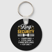 Ring Security Wedding Party Funny Ring Bearer  キーホルダー (正面)