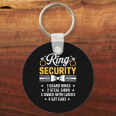 Ring Security Wedding Party Funny Ring Bearer  キーホルダー (正面)