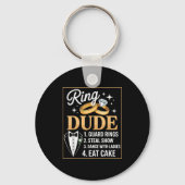 Ring Security Wedding Party Funny Ring Bearer  キーホルダー (正面)