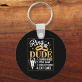 Ring Security Wedding Party Funny Ring Bearer  キーホルダー (正面)