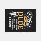 Ring Security Wedding Party Funny Ring Bearer  フリースブランケット (正面(横))