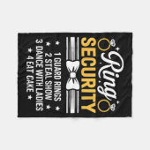 Ring Security Wedding Party Funny Ring Bearer  フリースブランケット (正面(横))