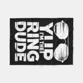 Ring Security Wedding Party Funny Ring Bearer  フリースブランケット (正面(横))