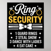 Ring Security Wedding Party Funny Ring Bearer  ポスター (正面)