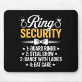 Ring Security Wedding Party Funny Ring Bearer  マウスパッド (正面)
