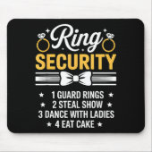 Ring Security Wedding Party Funny Ring Bearer  マウスパッド (正面)
