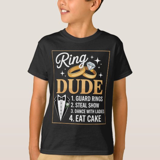 Ring Security Wedding Party Funny Ring Bearer  Tシャツ (正面)