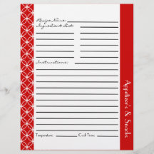 Ringed Diamondsレシピインサート – 赤い白