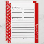 Ringed Diamondsレシピインサート – 赤い白 (正面/裏面)