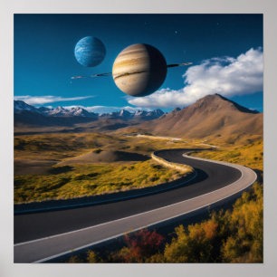 Ringed Majesty and Ice Giant:土星と天王星 ポスター