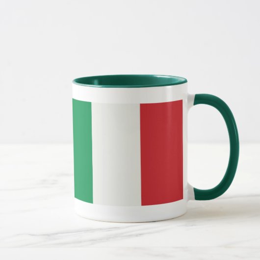 Ringer Tasse grün Italien Fahne マグカップ (右)