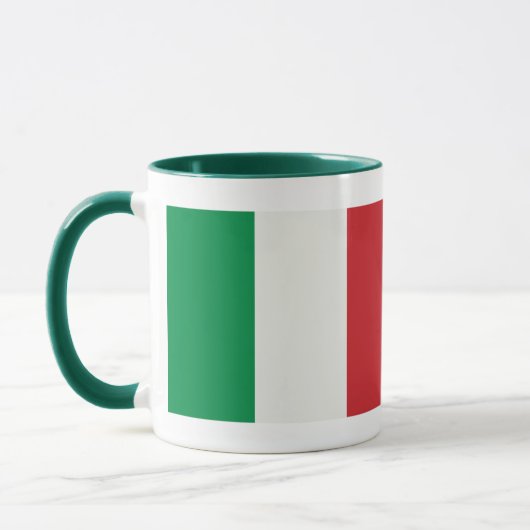 Ringer Tasse grün Italien Fahne マグカップ (左)