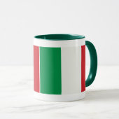 Ringer Tasse grün Italien Fahne マグカップ (正面右)