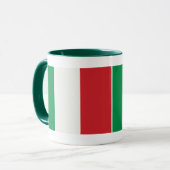 Ringer Tasse grün Italien Fahne マグカップ (正面左)