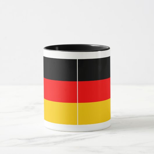Ringer Tasse schwarz Deutschland Fahne マグカップ (中央)