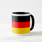 Ringer Tasse schwarz Deutschland Fahne マグカップ (正面右)