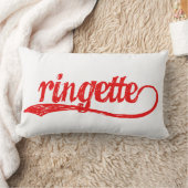 Ringetteの両面の枕(赤くか青) ランバークッション (ブランケット)