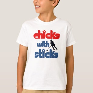 Ringetteの"棒"の子供を持つひよこか青年Tシャツ Tシャツ