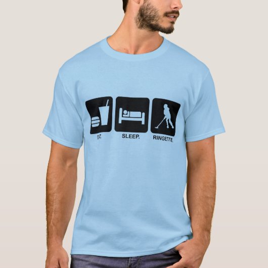 Ringetteの"睡眠のRingette"の大人の基本的なTシャツ食べて下さい Tシャツ (正面)