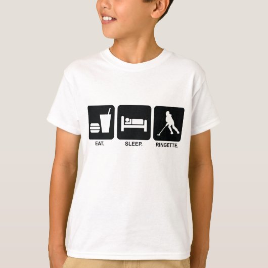 Ringetteの"睡眠のRingette"の子供か青年Tシャツ食べて下さい Tシャツ (正面)