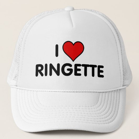Ringette "私はRingette"を帽子愛します キャップ (正面)