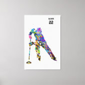 Ringette Player キャンバスプリント (正面)