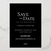 Ringing in the New year Save the date photo 箔招待状 (裏面)