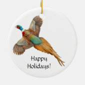 Ringneckのキジのカスタマイズ可能なオーナメント セラミックオーナメント (裏面)