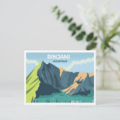 Rinjani Indonesia travel place illustration ポストカード (スタンド正面)