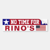 RINO に時間の余裕はない バンパーステッカー (正面)