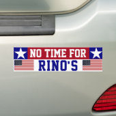 RINO に時間の無駄遣いはしない バンパーステッカー (車上)