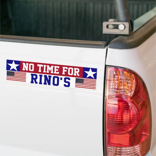 RINO に時間の無駄遣いはしない バンパーステッカー (トラック上)