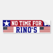 RINO に時間の無駄遣いはしない バンパーステッカー (正面)