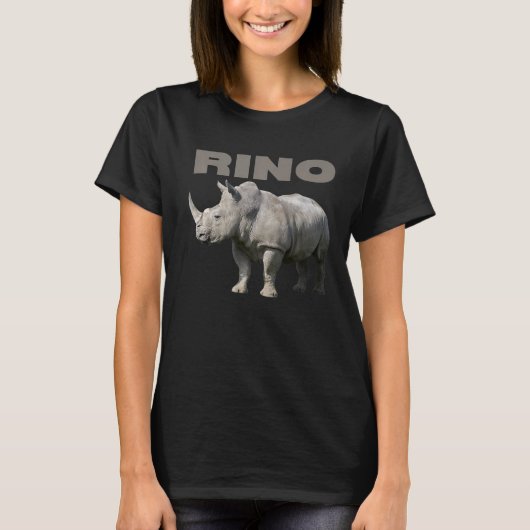Rino Protection for Everyone動物アイディア1 Tシャツ (正面)