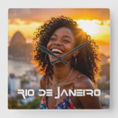 RIO DE JANEIRO スクエア壁時計 (正面)